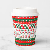 Weihnachtsmuster Pappbecher (Rückseite)