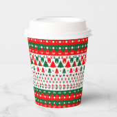 Weihnachtsmuster Pappbecher (Vorderseite)