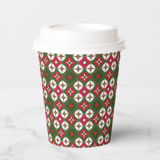 Weihnachtsmuster Pappbecher (Vorderseite)