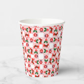 Weihnachtsmuster Pappbecher (Links)