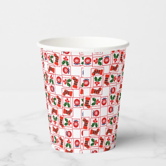 Weihnachtsmuster Pappbecher (Rechts)