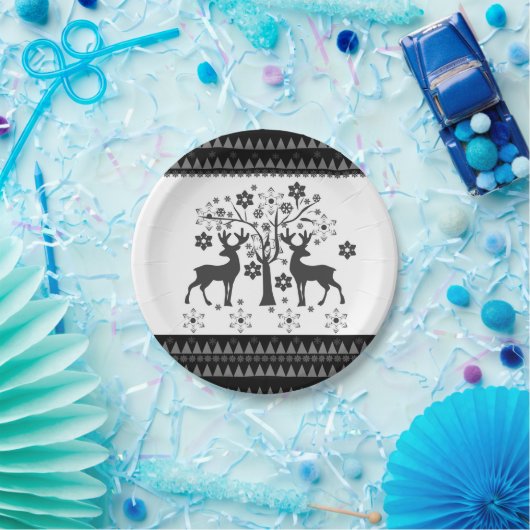 Weihnachtsmuster Pappteller (Party)