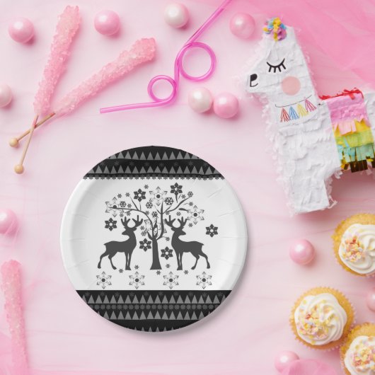 Weihnachtsmuster Pappteller (Party)