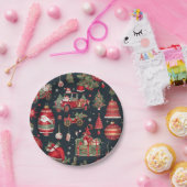 Weihnachtsmuster Pappteller (Party)