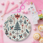 Weihnachtsmuster Pappteller (Party)