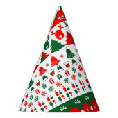 Weihnachtsmuster Partyhütchen (Links)