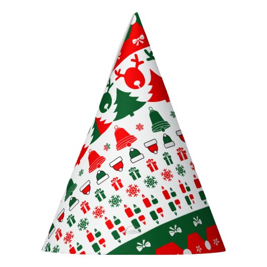 Weihnachtsmuster Partyhütchen (Links)