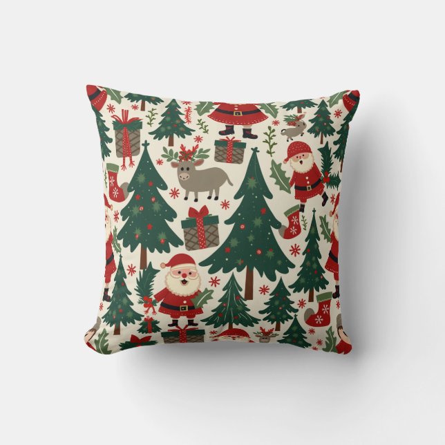 Weihnachtsmuster Pillow Cushion Kissen (Vorderseite)