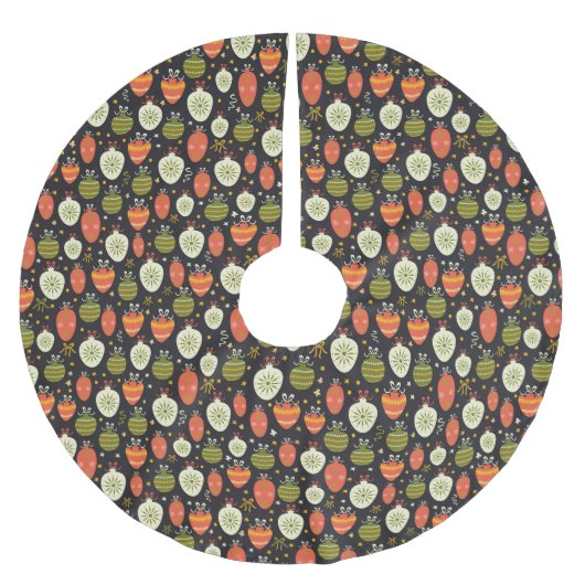 Weihnachtsmuster Polyester Weihnachtsbaumdecke (Vorderseite)