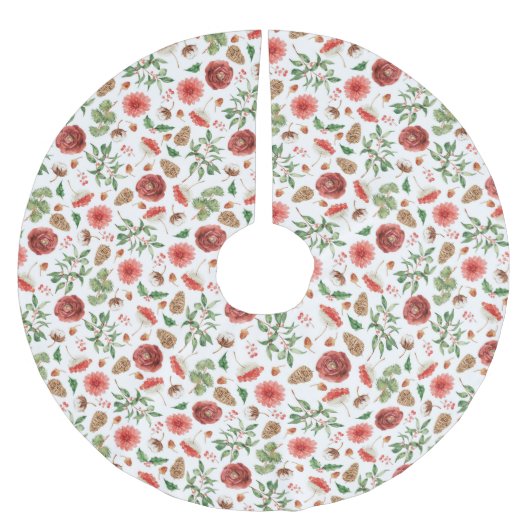 Weihnachtsmuster Polyester Weihnachtsbaumdecke (Vorderseite)