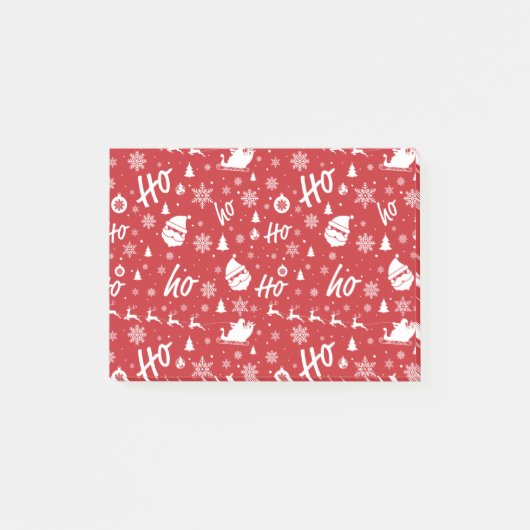 Weihnachtsmuster Post-it Klebezettel (Vorderseite)