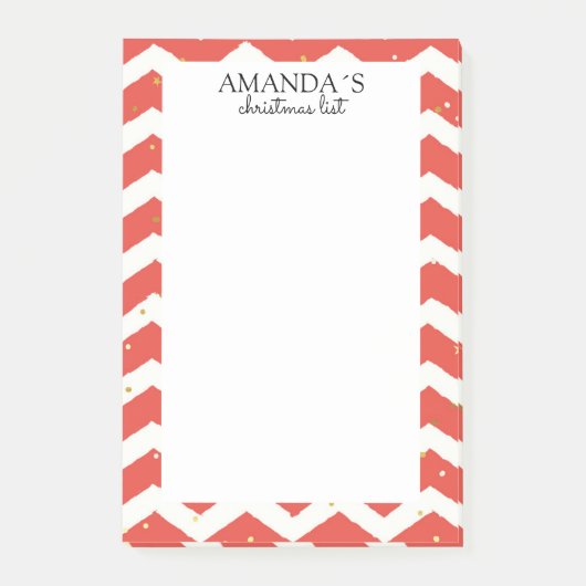 Weihnachtsmuster Post-it Klebezettel (Vorderseite)