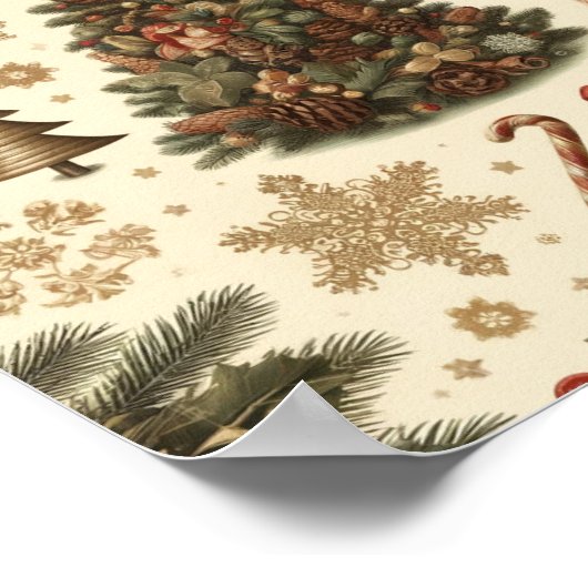 Weihnachtsmuster Poster (Ecke)