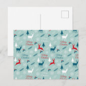 Weihnachtsmuster Postkarte (Vorne/Hinten)