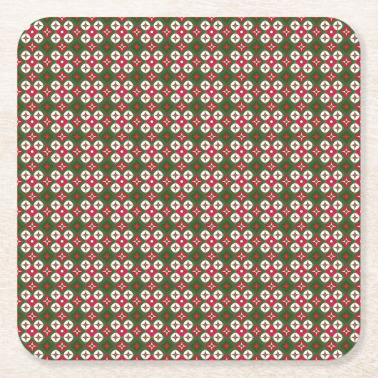 Weihnachtsmuster Rechteckiger Pappuntersetzer (Vorderseite)