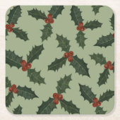 Weihnachtsmuster Rechteckiger Pappuntersetzer (Vorderseite)