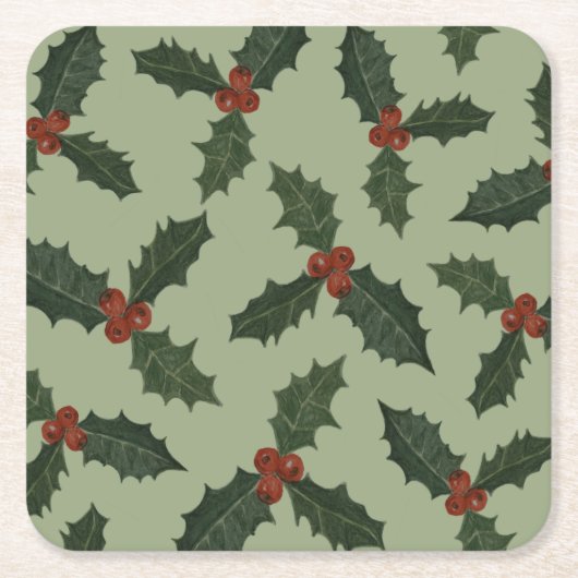 Weihnachtsmuster Rechteckiger Pappuntersetzer (Vorderseite)