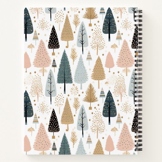 Weihnachtsmuster Rezept Notizblock (Rückseite)