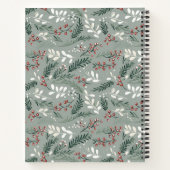 Weihnachtsmuster Rezept Notizblock (Rückseite)