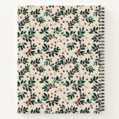 Weihnachtsmuster Rezept Notizblock (Rückseite)