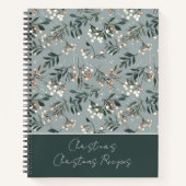 Weihnachtsmuster Rezept Notizblock (Vorderseite)