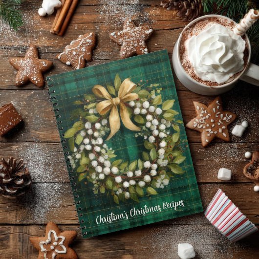 Weihnachtsmuster-Rezeptbuch Notizblock
