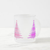 Weihnachtsmuster Rosa Baumdesign Mattglastasse (VorderseiteRechts)