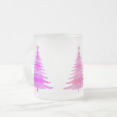 Weihnachtsmuster Rosa Baumdesign Mattglastasse (Vorderseite Links)