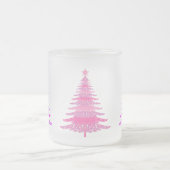 Weihnachtsmuster Rosa Baumdesign Mattglastasse (Mittel)