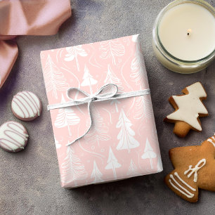 Weihnachtsmuster Rosa Weiß #6 ID1009 Geschenkpapier