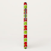 Weihnachtsmuster Rot und Grün Zickzack Streifen Case-Mate iPhone Hülle (Hinten/Links)