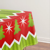 Weihnachtsmuster Rot und Grün Zickzack Streifen Tischdecke (Beispiel)