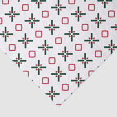 Weihnachtsmuster Rot Weiß und Grün Seidenpapier (Detail)