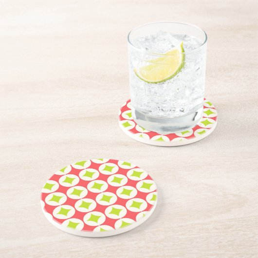 Weihnachtsmuster Sandstein Untersetzer (Seite)