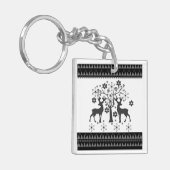 Weihnachtsmuster Schlüsselanhänger (Vorderseite links)