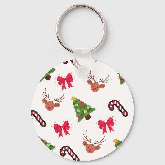 Weihnachtsmuster Schlüsselanhänger (Vorderseite)