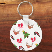 Weihnachtsmuster Schlüsselanhänger (Vorderseite)