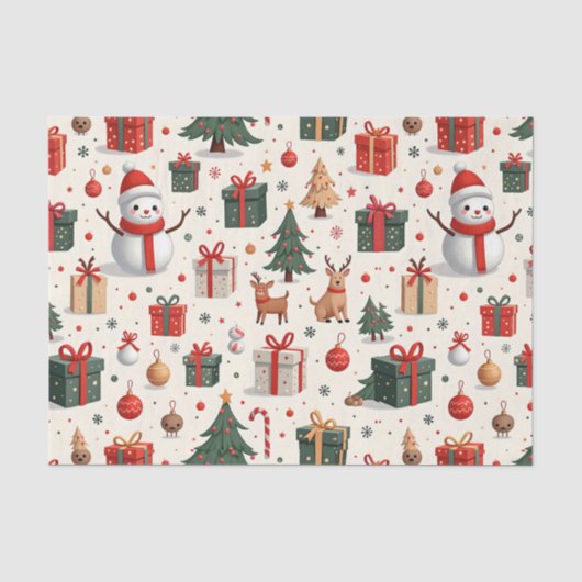 Weihnachtsmuster Seidenpapier (Vorderseite)
