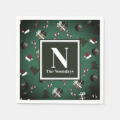 Weihnachtsmuster Serviette (Vorderseite)