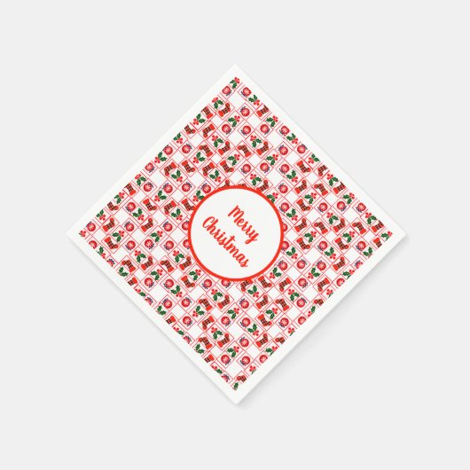 Weihnachtsmuster Serviette (Ecke)