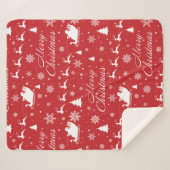 Weihnachtsmuster Sherpadecke (Vorderseite (Horizontal))