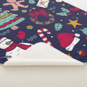 Weihnachtsmuster Sherpadecke (3/4)