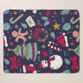 Weihnachtsmuster Sherpadecke (Vorderseite (Horizontal))
