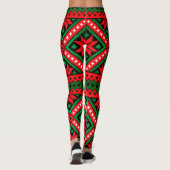 Weihnachtsmuster Snowflake Leggings (Rückseite)