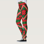 Weihnachtsmuster Snowflake Leggings (Links)