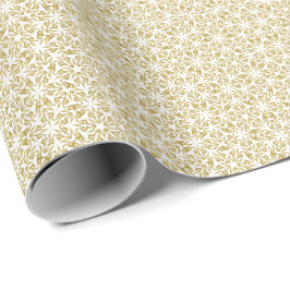 Weihnachtsmuster Snowflakes Gold Glitzer Geschenkpapier