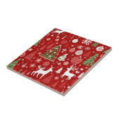 Weihnachtsmuster Snowman Santa Bäume graue Dekorat Fliese (Seite)