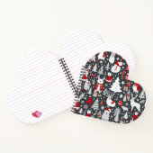 Weihnachtsmuster Snowman Santa Bäume graue Dekorat Notizblock (Innenseite)