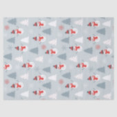 Weihnachtsmuster Snowman & Winterbaume Seidenpapier (Vorderseite)