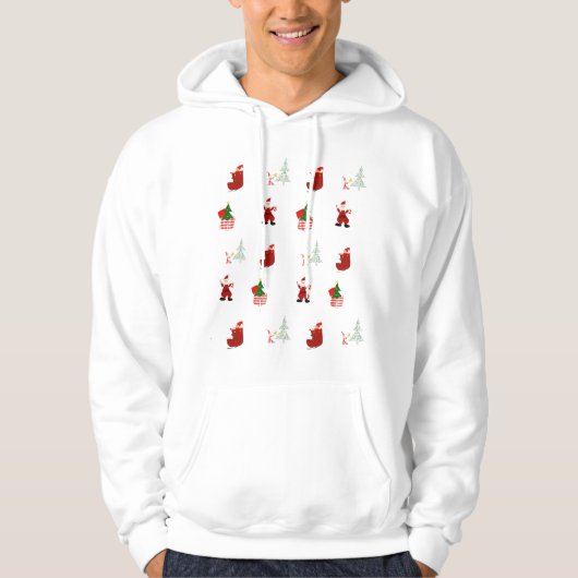 Weihnachtsmuster Spaß Hoodie (Vorderseite)